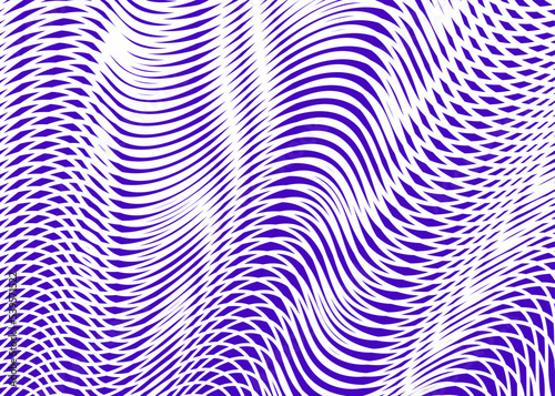 Wallpaper Mural Reticulated abstract background with wavy linear texture in violet tones. Vector mesh blending of lines for digital design web sites, cover book, business card, mobile apps.  Torontodigital.ca