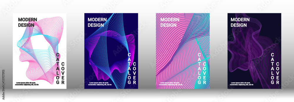 A set of modern abstract covers with abstract gradient linear waves. A set of modern abstract covers with abstract gradient linear waves.