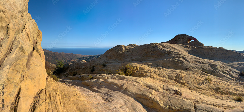 Obraz premium Panoramic View of Corral Canyon, Santa Monica Mountains, Malibu