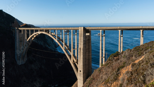 Bixby Bridge on Highway 1 at the US West Coast traveling south to Los Angeles, Big Sur Area, California