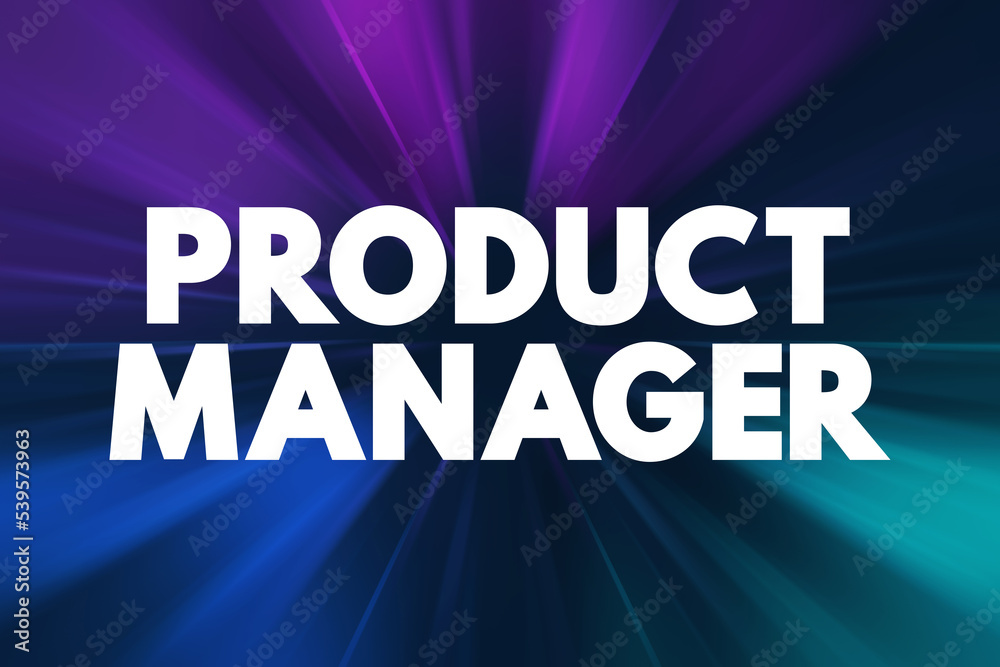Product manager text quote, concept background Product manager text quote, concept background