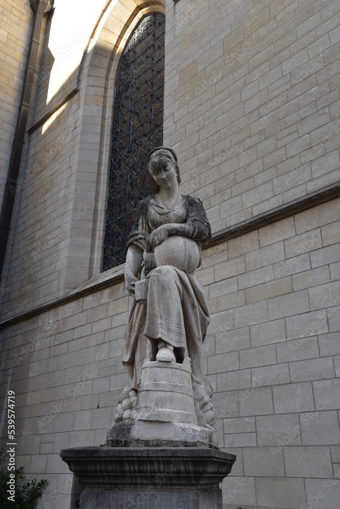 Obraz premium La Laitiere, Denkmal in Brüssel, 1000 Brussels, Belgien 