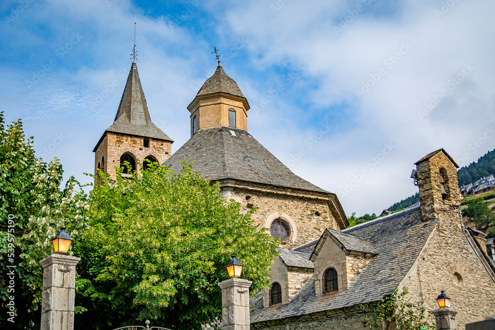 Romanesque church in Vilac, Val d'Aran, Spain
