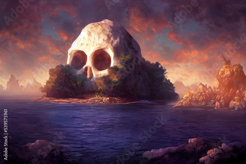 Skull Island Fantasy Concept Art