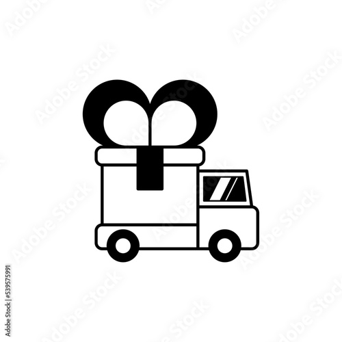 package delivery car icon. take your package anywhere