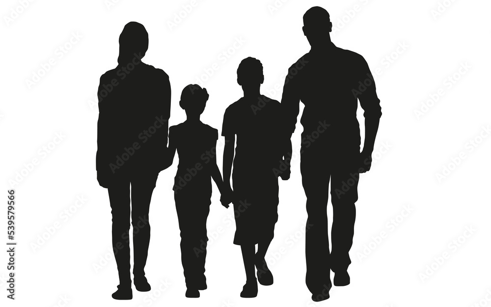 Family Silhouette One Single Shape