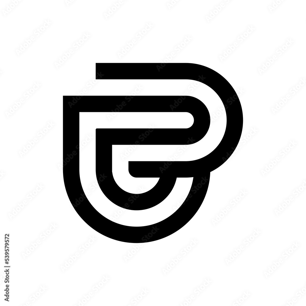 Letter GP PG creative monogram logo design Letter GP PG creative monogram logo design