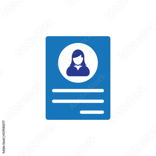 identity card icon logo vector design template photo
