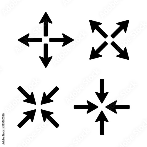 Flat arrows crosses for marketing design. Team concept. Vector illustration. stock image.
