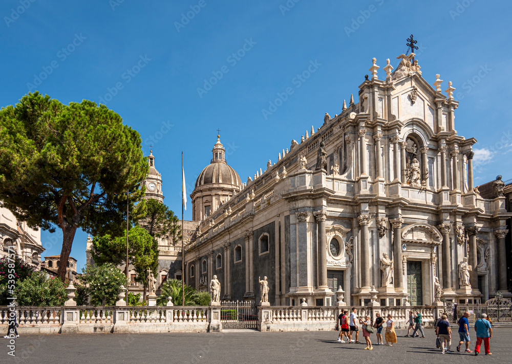 the beautiful Basilica Cathedral baroque of Catania