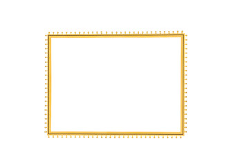 Glitzy Las Vegas style light bulb box frame isolated.