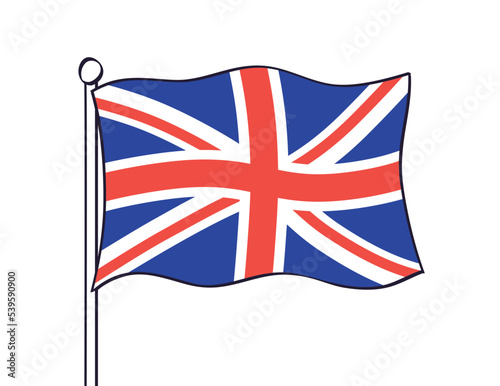 UK, United Kingdom, British flag icon isolated cartoon vector illustration. Great Britain Union Jack. photo