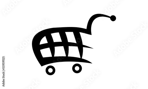 black trolley icon logo