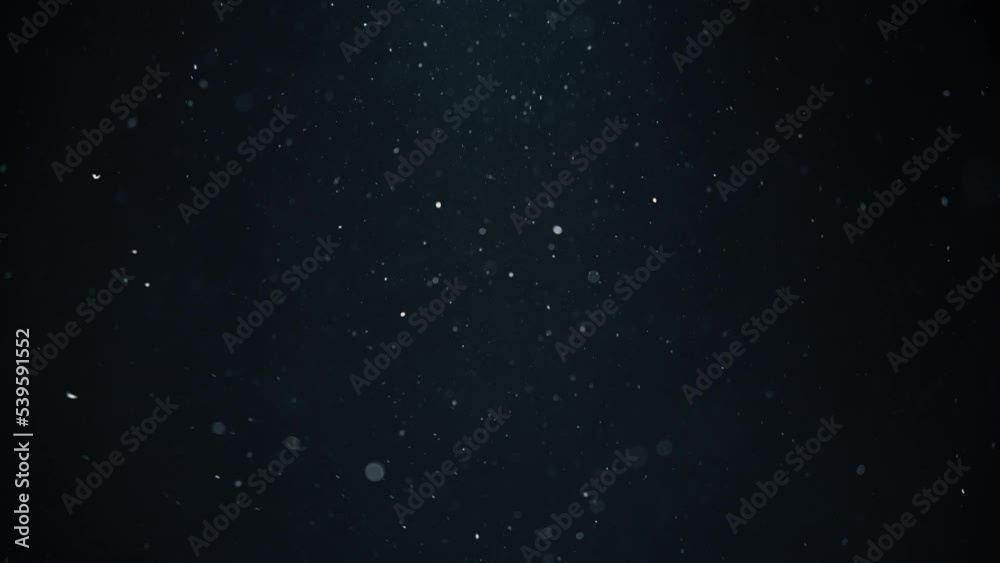White dust particles flowing in the air on black background. Slow motion. White dust particles flowing in the air on black background. Slow motion.