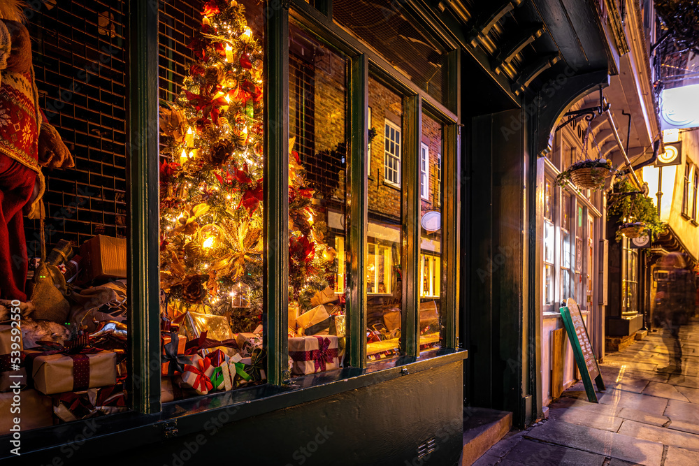 A Chirstmas Night View Of Shambles A Historic Street In York Featuring 