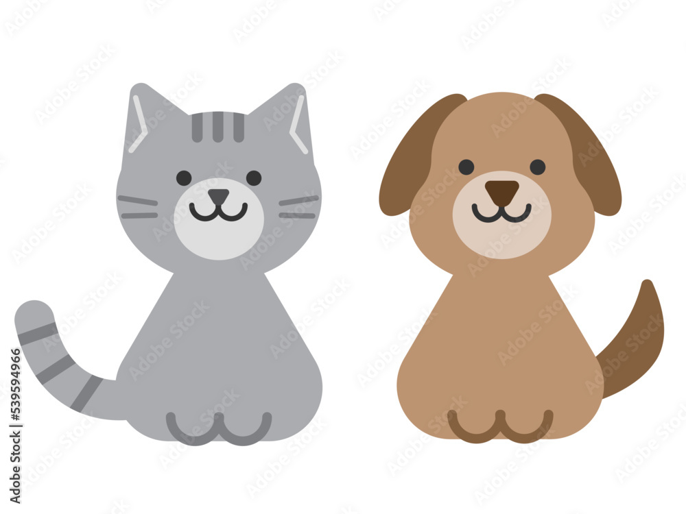 犬と猫のイラスト 犬と猫のイラスト