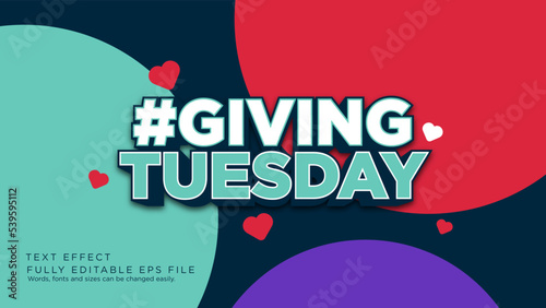 Giving Tuesday Text Effect Font Type