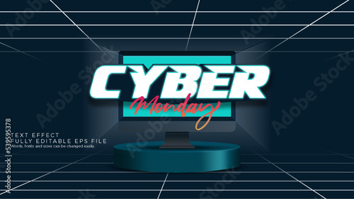 Cyber Monday Text Effect Font Type