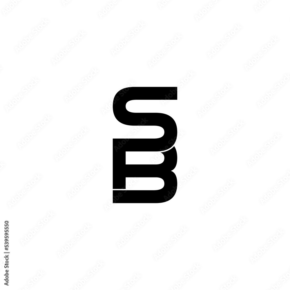 sb lettering initial monogram logo design sb lettering initial monogram logo design