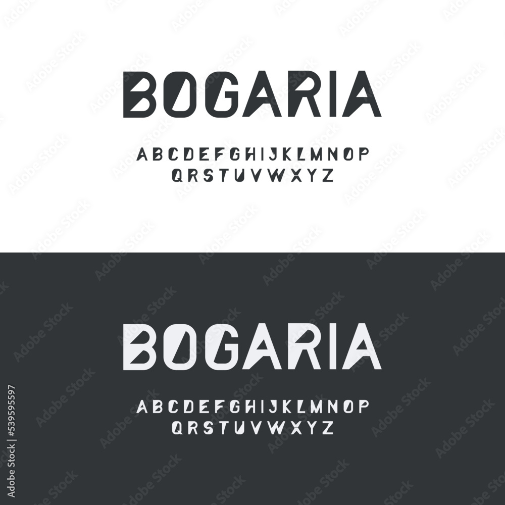 Fototapeta premium Bogaria alphabet font effect style
