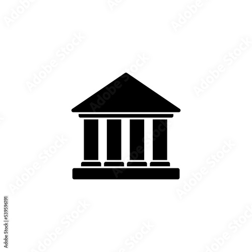 Bank icon vector illustration. Bank sign and symbol, museum, university