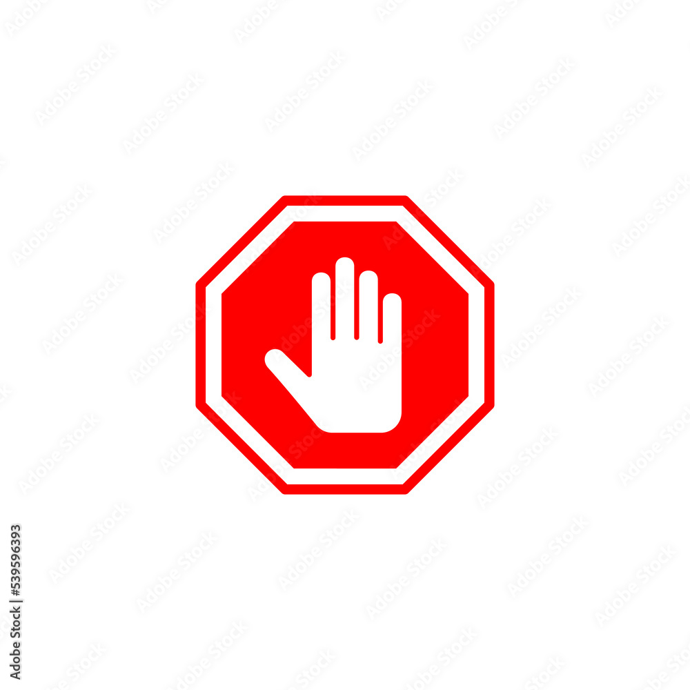 Stop icon vector illustration. stop road sign. hand stop sign and symbol. Do not enter stop red sign with hand Stop icon vector illustration. stop road sign. hand stop sign and symbol. Do not enter stop red sign with hand