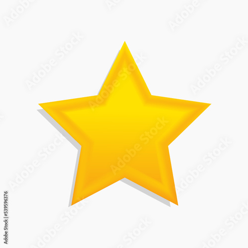 Vector yellow star on a white background