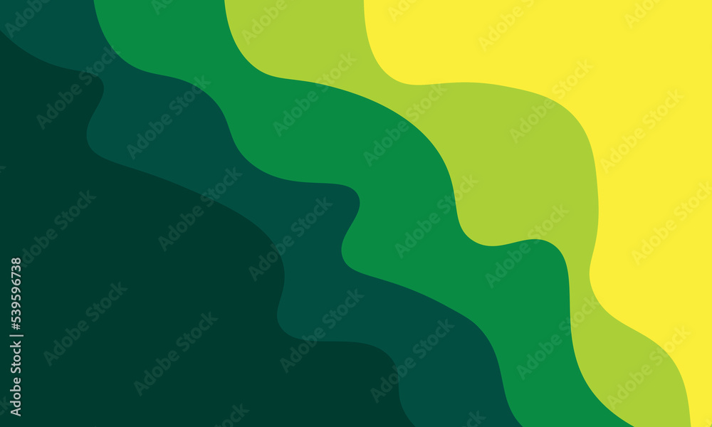 abstract green background with circles wave