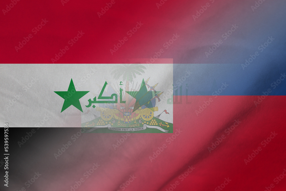 Iraq and Haiti state flag transborder negotiation HTI IRQ Iraq and Haiti state flag transborder negotiation HTI IRQ