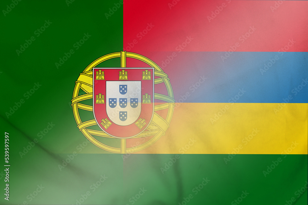 Portugal and Mauritius political flag international negotiation MUS PRT Portugal and Mauritius political flag international negotiation MUS PRT
