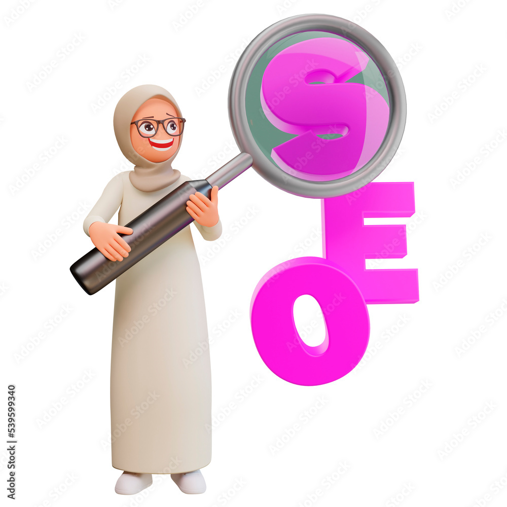 Seo analytics concept 3d illustration Seo analytics concept 3d illustration