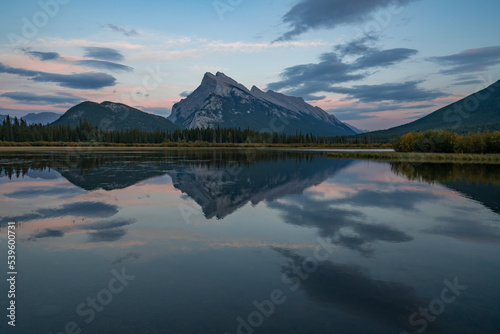 Banff Mount Rundle from Vermilion Lakes - Alberta Canada