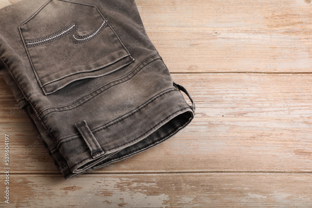 Close up shot of Indian made gray jean
Close up shot of Indian made gray jean
