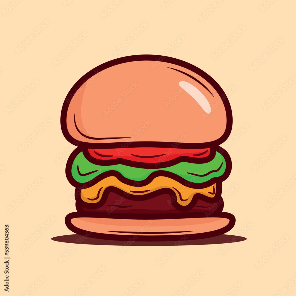 Burger illustration vector design Burger illustration vector design