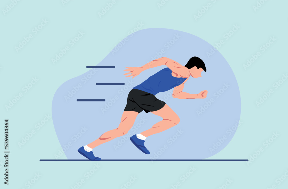 vector illustration design of people running sports