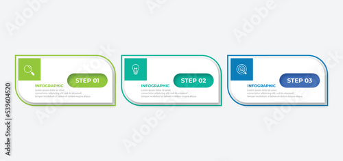 Vector infographic design template with 3 options or steps