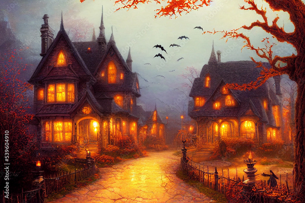 halloween background with castle halloween background with castle