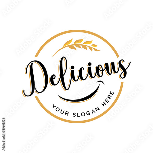 expression food and Home cooking logo design template