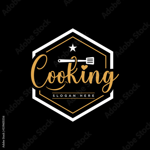 Bakery  cooking and Home baking lettering logo design template