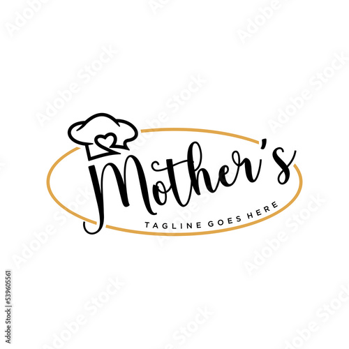Cooking and Hat chef's, Vintage, Retro logo design template