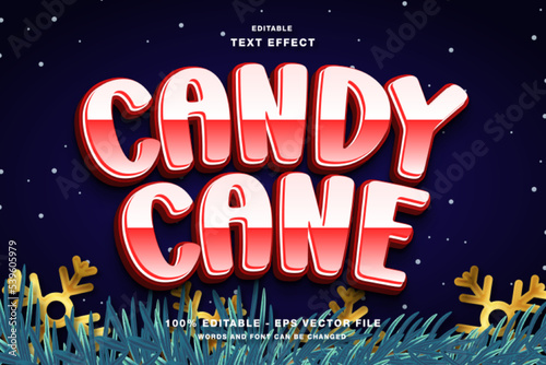 Candy Cane Editable Text Effect