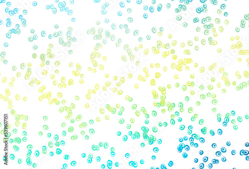 Light Blue  Yellow vector backdrop with dots.