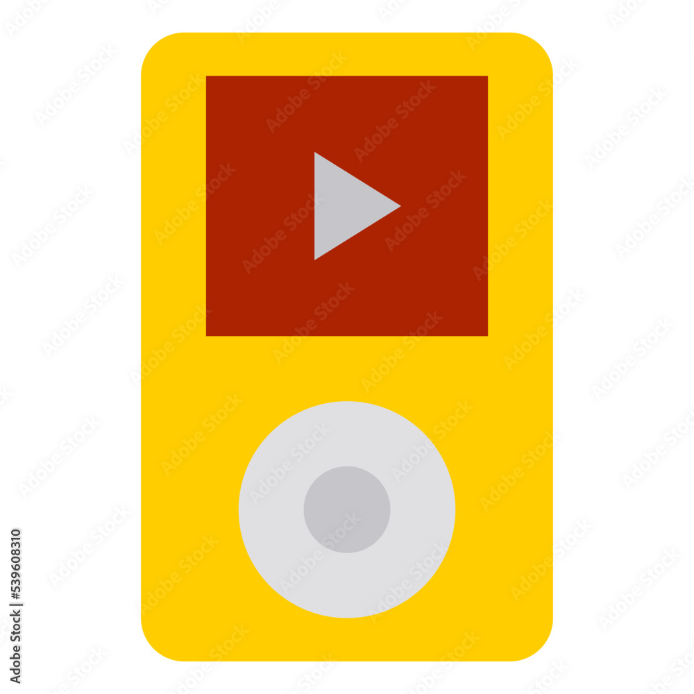 Music player flat style icon