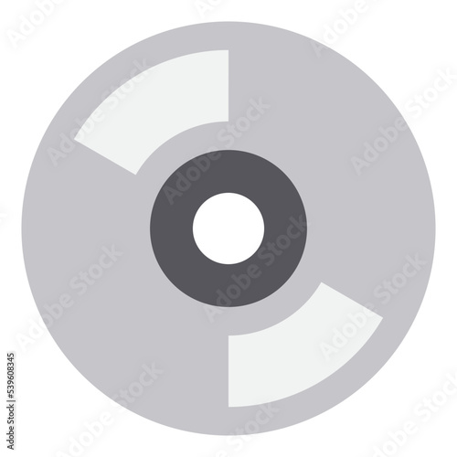 VOD tape flat style icon