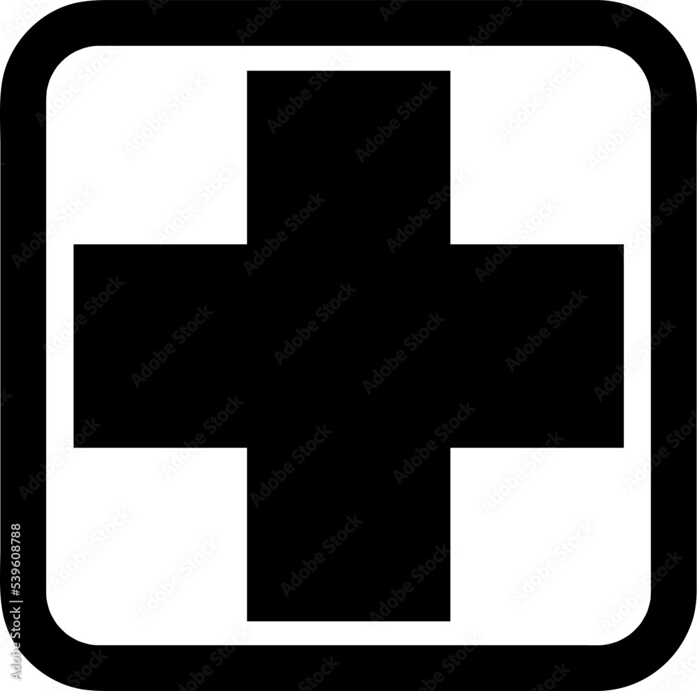 Fototapeta premium plus or cross sign icon vector illustration on white background