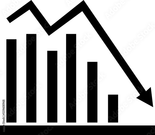 Regression income icon. Simple illustration of regression income vector icon for web design isolated on white background.eps