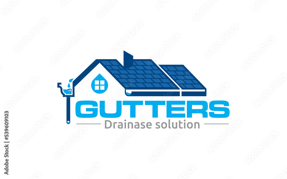 Illustration graphic vector of gutter installation and repair service logo design template