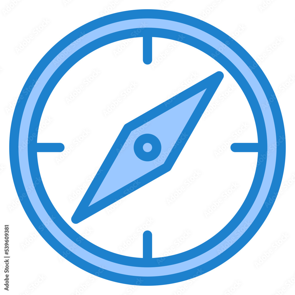 Compass blue style icon