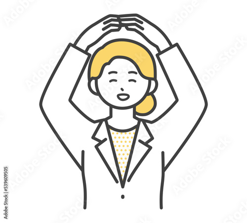 医療従事者手がまるのジェスチャーをするイラスト素材