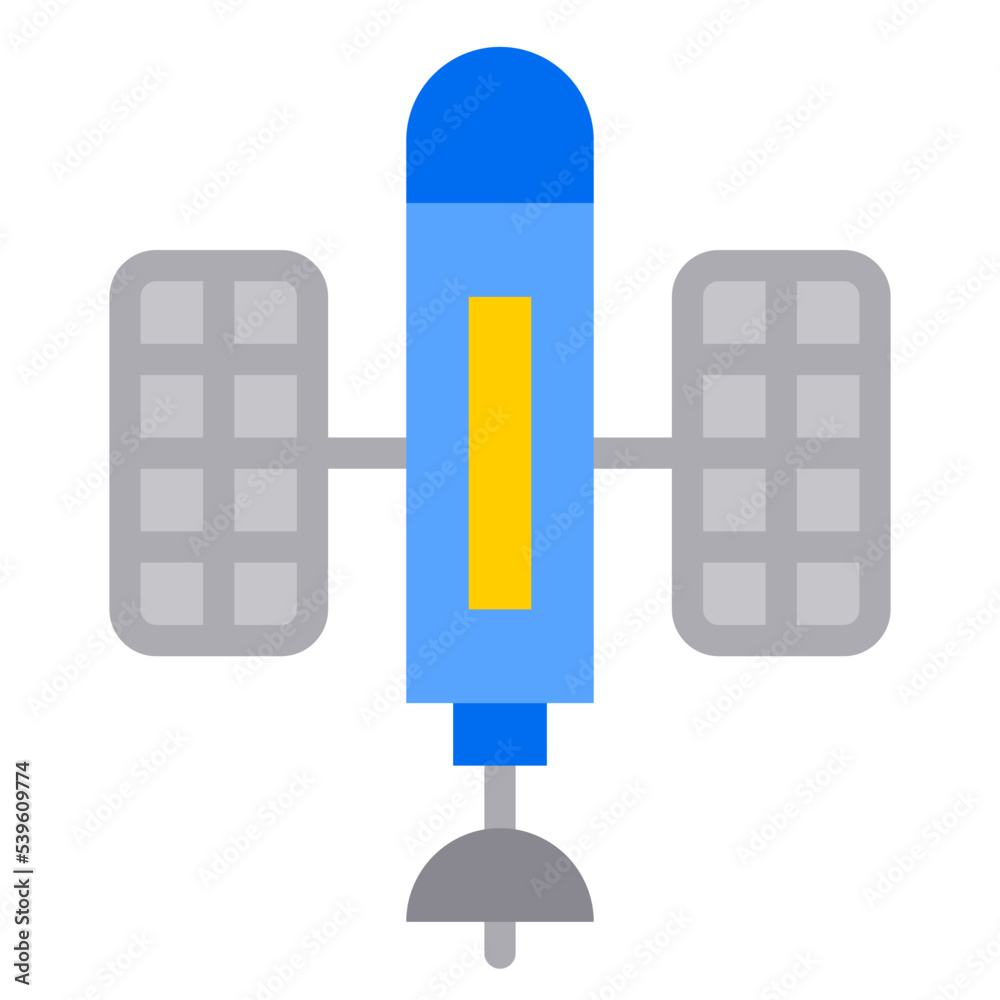 Satellite flat style icon Satellite flat style icon